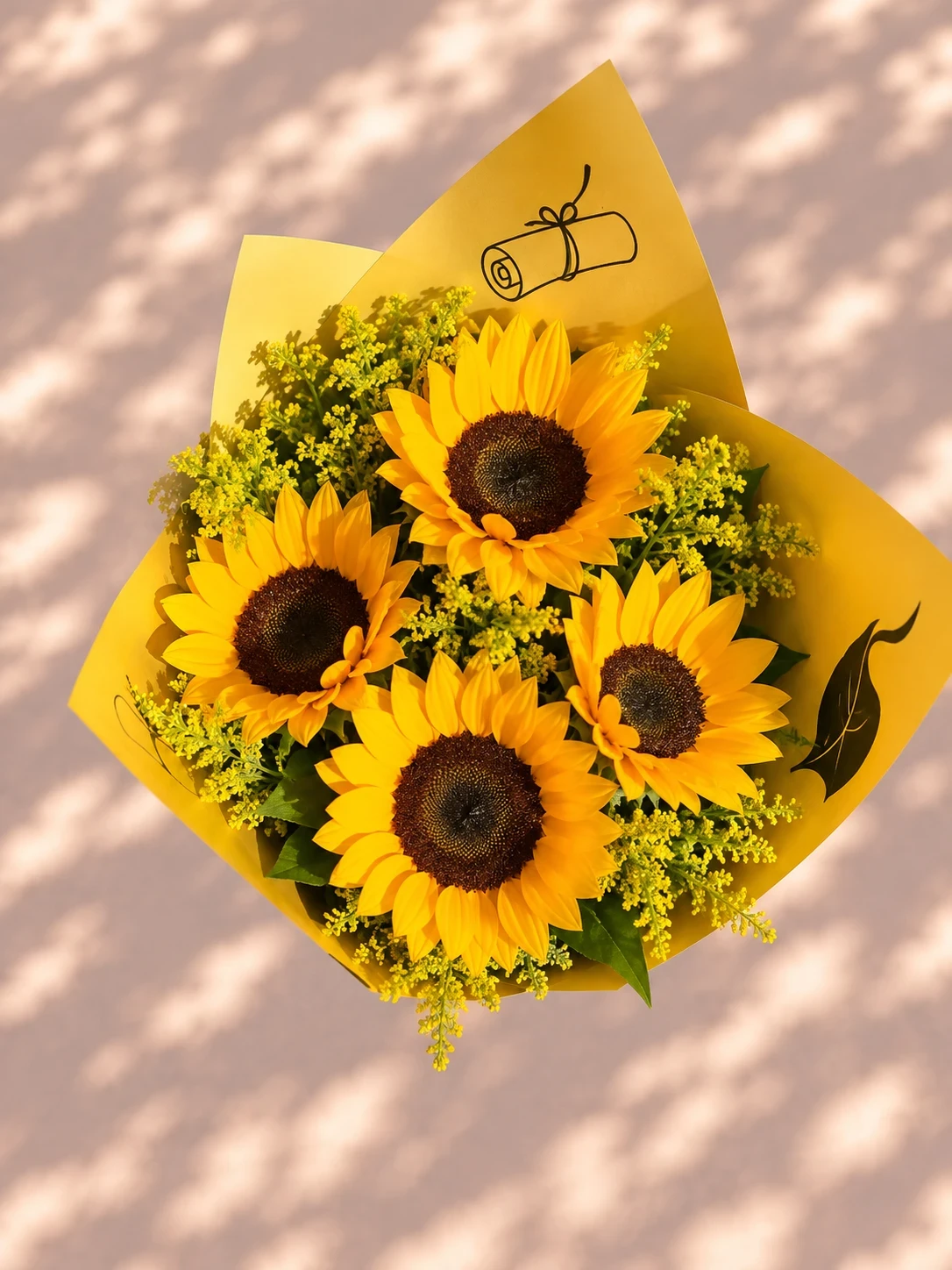 Ramo mediano de girasoles