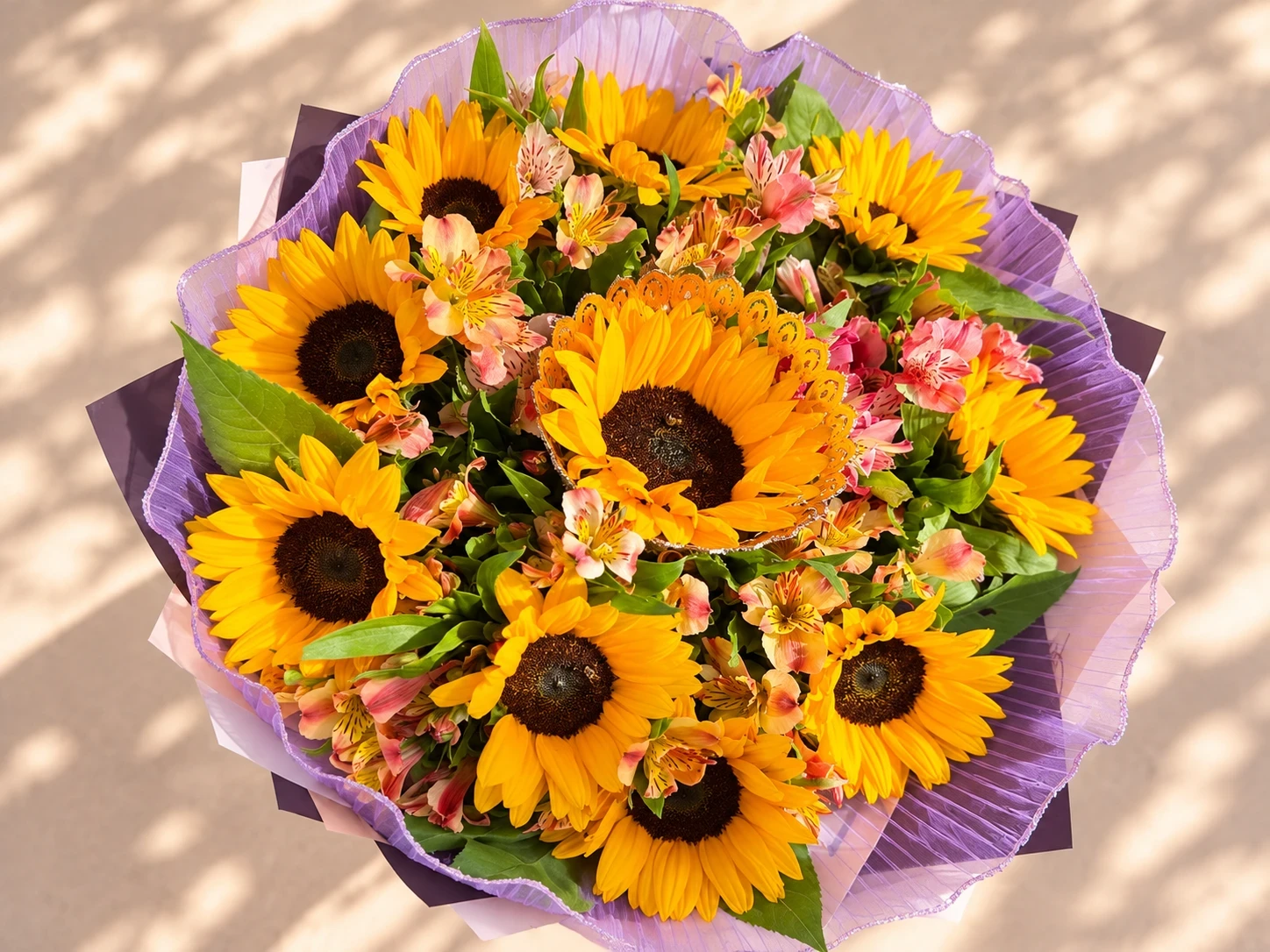 Ramo grande de girasoles