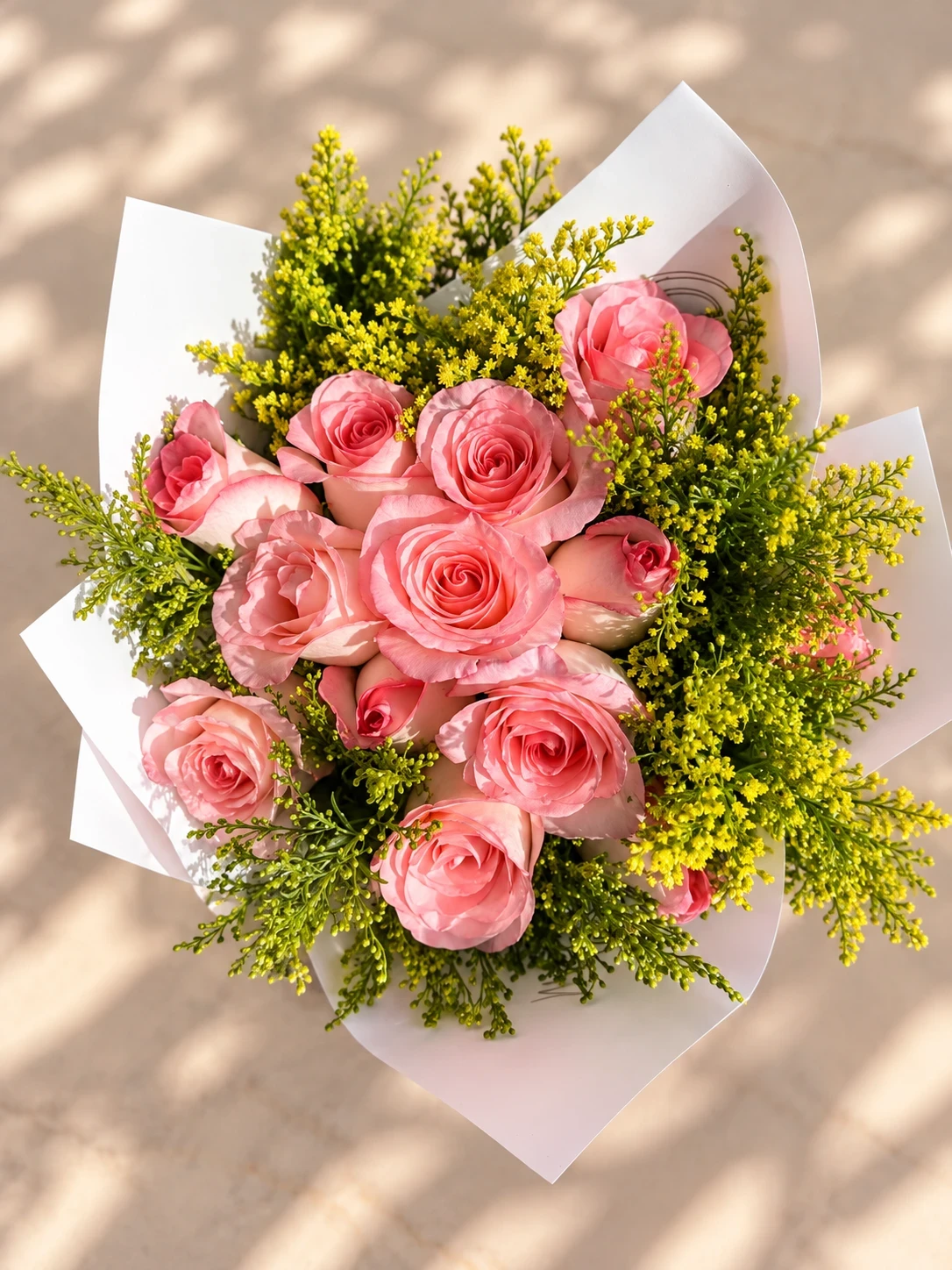 Ramo de 12 rosas, rosadas